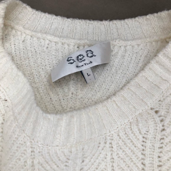 Sea New York Cream Sweater with Lace Details size Large - Picture 3 of 7